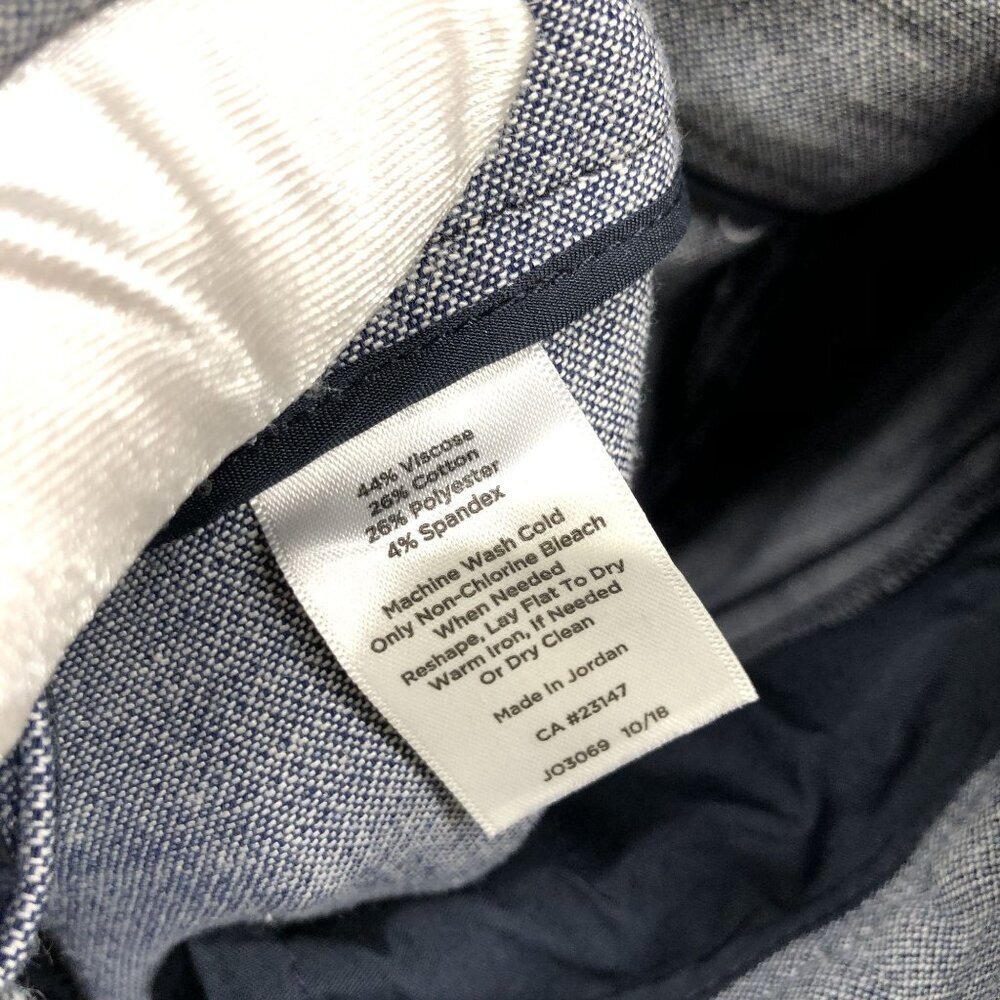 Talbots Chatham Ankle Pants Womens 10P Blue Slim Fit Stretch Knit Dress Pant - Picture 11 of 11